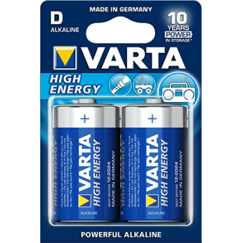 Varta High Energy Kalın Pil 2'li (D Size)